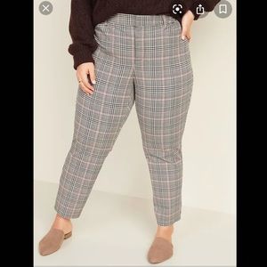 NWT Old Navy High-Waisted Pixie Full-Length plaid